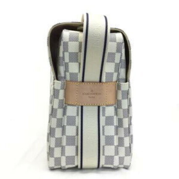 Louis Vuitton Naviglio Shoulder Bag Damier Azur White Leather - Picture 3 of 8